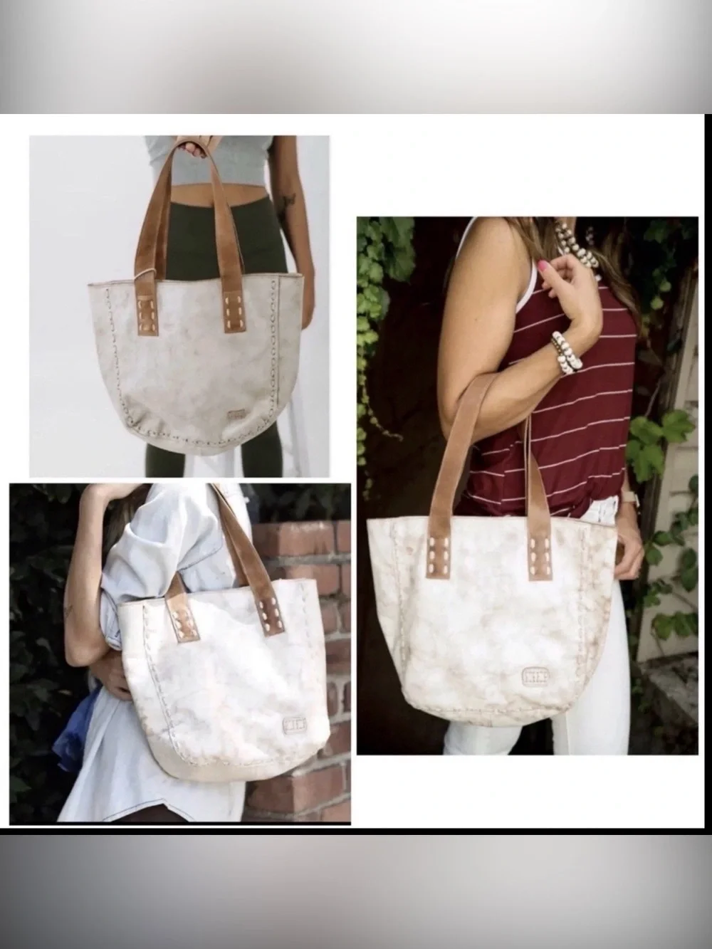 Bed Stu Leather Stevie Tote Shoulder Bag Nectar Lux Tan Rustic Retail $255